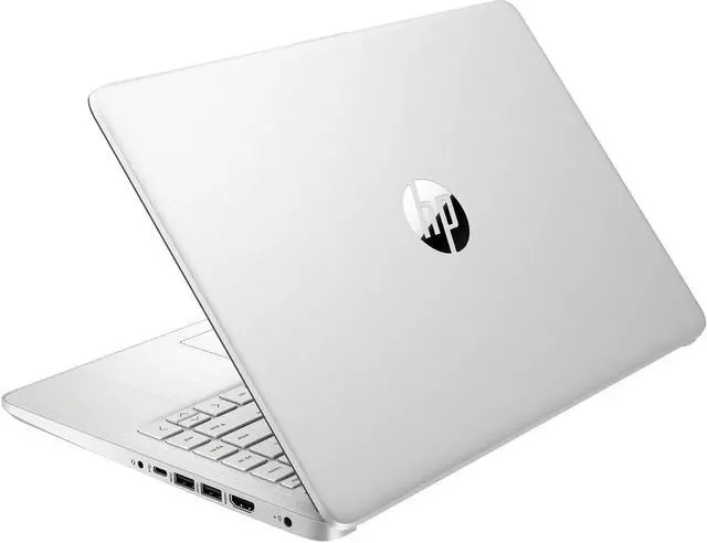 Alt view image 4 of 6 - HP 14" HD Laptop | Quad-core Intel Celeron processor | Intel UHD Graphics| HDMI 1.4 | Silver | 8GB RAM | 128GB SSD | Windows 11 S | Bundle with Laptop Stand