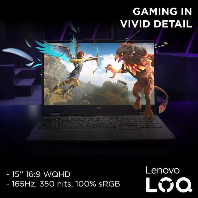 Alt view image 5 of 6 - Lenovo LOQ 15.6" FHD 144Hz Gaming Laptop | Intel Core i5-12450HX | Intel ARC A530M HD Graphics | Backlit | 28GB RAM DDR5 | 1024GB SSD | Windows 11 Home | Bundle with 64GB USB Flash Drive