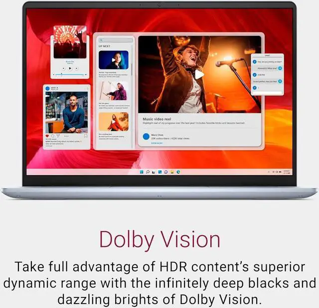 Alt view image 2 of 5 - Dell Inspiron 16 inch 2.5K Display Laptop| Intel Core i7-13620H Processor | Intel UHD Graphics | Blue |Backlit | 16GB RAM DDR5 | 1024GB SSD | Windows 11 Home