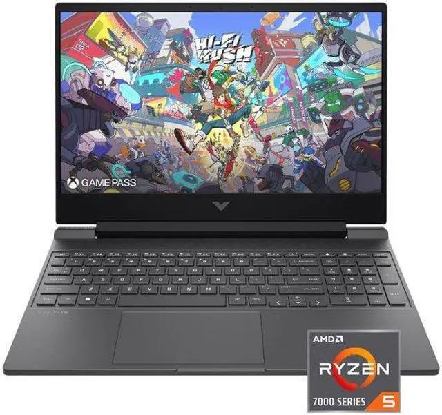 Alt view image 2 of 6 - HP Victus 15.6" FHD 144HZ Gaming Laptop | AMD Ryzen 5-7535HS (Beat i7-11800H) | AMD Radeon RX 6550M|Backlit keyboard| 16GB RAM DDR5 | 512GB SSD | Windows 11 Home | Bundle with USB 3.0 Hub