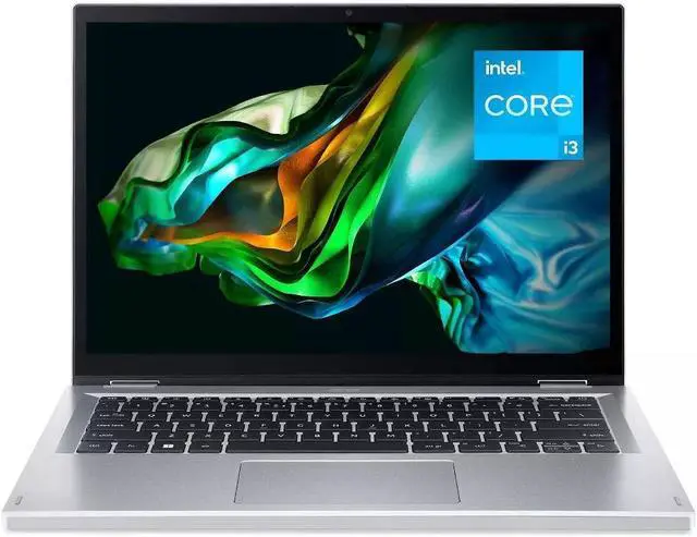Alt view image 2 of 6 - Acer 14" WUXGA Spin 3 Touchscreen Convertible 2-in-1 Laptop | intel Core i3-N305 | Intel UHD Graphics |Built-In Webcam|Silver| 8GB RAM DDR5 | 256GB SSD | Windows 11 S |Bundle with Black Bag