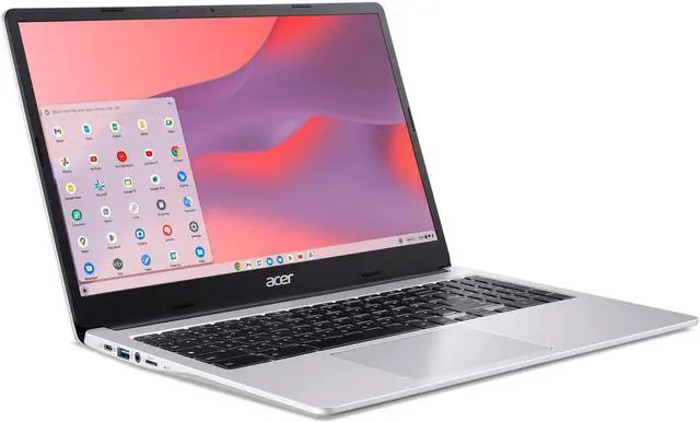 Alt view image 5 of 6 - Acer Chromebook 315 15.6 FHD Laptop | Intel Celeron N4500 | Intel UHD Graphics | Built-In Webcam| microSD Card Reader| Silver | 4GB RAM | 64GB SSD | Chrome OS |Bundle with Wireless Mouse
