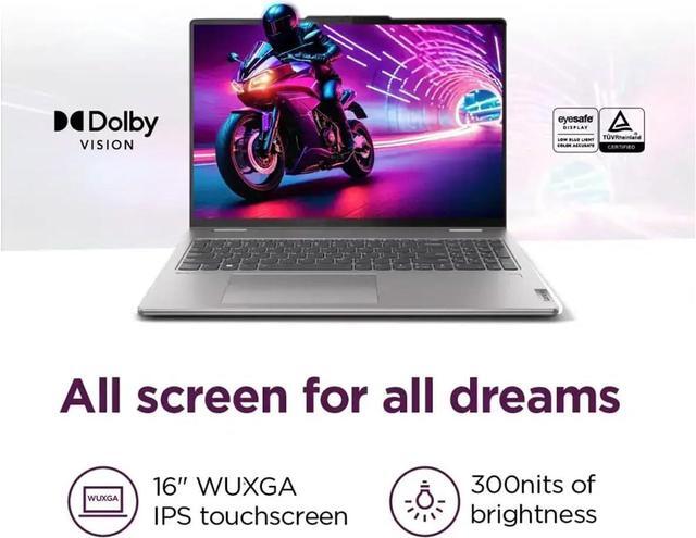Alt view image 4 of 6 - Lenovo Yoga 7 2-in-1 16" WUXGA Touchscreen Laptop | AMD Ryzen 5 8640HS(Beat i5-1355U)|AMD Radeon Graphics| Backlit |Fingerprint | 8GB RAM DDR5 | 1024GB SSD | Windows 11 Home | Bundle with Stylus Pen