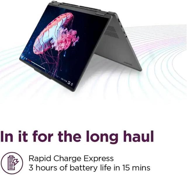 Alt view image 5 of 6 - Lenovo Yoga 7 2-in-1 16" WUXGA Touchscreen Laptop | AMD Ryzen 5 8640HS(Beat i5-1355U)|AMD Radeon Graphics| Backlit |Fingerprint | 8GB RAM DDR5 | 1024GB SSD | Windows 11 Home | Bundle with Stylus Pen