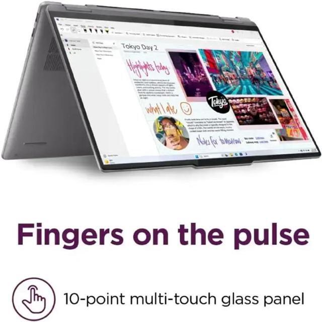 Alt view image 6 of 6 - Lenovo Yoga 7 2-in-1 16" WUXGA Touchscreen Laptop | AMD Ryzen 5 8640HS(Beat i5-1355U)|AMD Radeon Graphics| Backlit |Fingerprint | 8GB RAM DDR5 | 1024GB SSD | Windows 11 Home | Bundle with Stylus Pen
