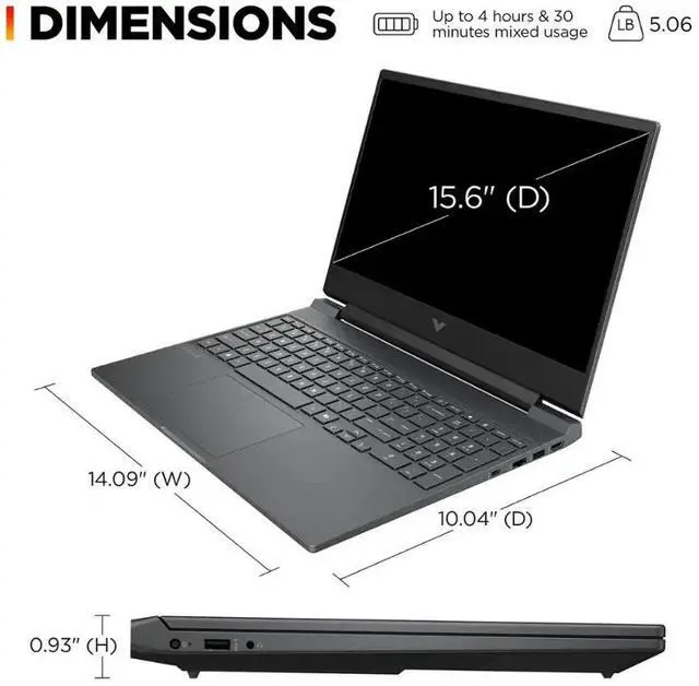 Alt view image 4 of 6 - HP Victus 15.6" 144Hz Full HD Gaming Laptop |Intel Core i5-13420H | NVIDIA GeForce RTX 3050 | Copilot |Backlit| Silver | 32GB RAM | 2TB SSD |Windows 11 Home |Bundle with HDMI Cable
