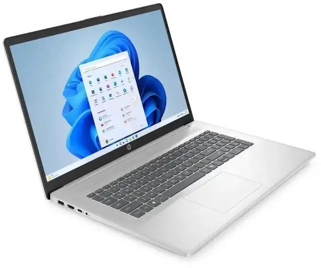 Alt view image 4 of 6 - HP 17.3" Full HD Laptop |AMD Ryzen 5 7520U(Beat i5-1155G7)|AMD Radeon graphics|Webcam |Copilot|Silver| 8GB RAM DDR5 | 2TB SSD |Windows 11 Home |Bundle with USB 3.0 Hub