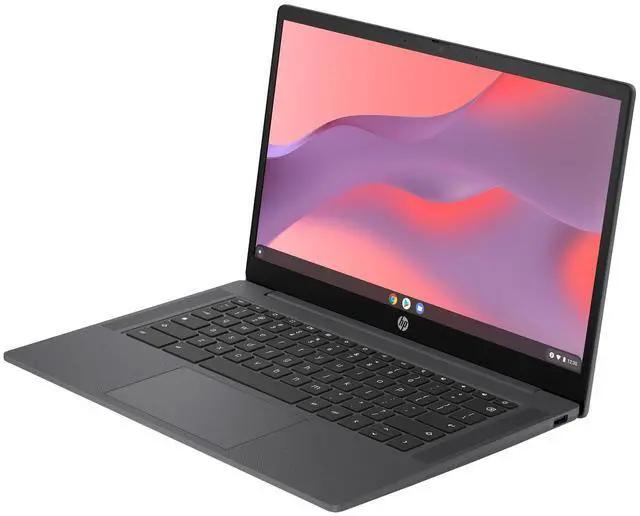 Alt view image 4 of 6 - HP Chromebook 14 inch HD Display Laptop | Intel Processor N100 | Intel UHD Graphics | WIFI | Grey | 8GB RAM | 128GB SSD |Chrome OS |Bundle with Grey Bag
