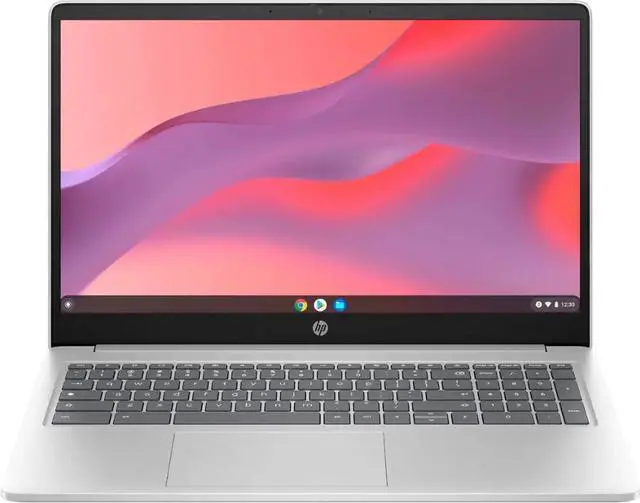Alt view image 2 of 6 - HP 15.6" HD Chromebook Laptop |Intel Processor N200|Intel UHD Graphics| WIFI| Webcam| Silver | 8GB RAM DDR5 | 64GB SSD |Chrome OS |Bundle with Mouse Pad