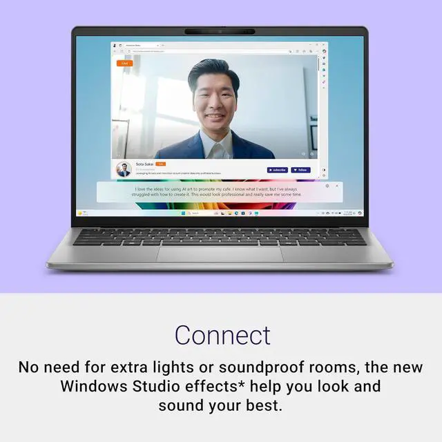 Alt view image 3 of 5 - Dell Copilot Inspiron 14 Laptop 14 inch FHD+ (1920x1200) Display |Snapdragon X Plus - X1P-64-100|Qualcomm Adreno| WIFI| Gray | 16GB RAM DDR5 | 2TB SSD |Windows 11 Home |