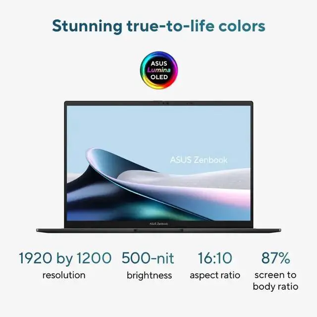 Alt view image 5 of 6 - ASUS Zenbook 14" FHD+ Touch Screen Laptop|Intel Core Ultra 7 255H (Series 2)|Next-Level Intel Arc GPU| Copilot| Backlit | 16GB RAM DDR5 | 512GB SSD |Windows 11 Home |Bundle with Stylus Pen
