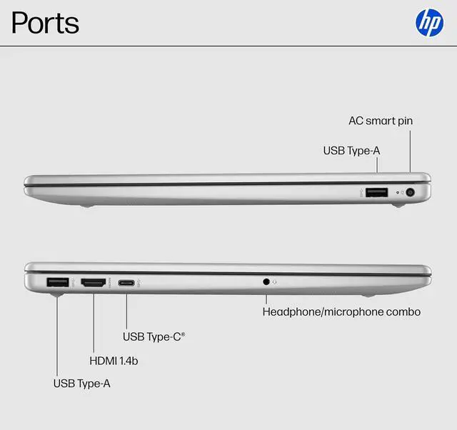 Alt view image 5 of 6 - HP 15.6 inch Laptop HD Touchscreen Display| AMD Ryzen 3 7320U(Beat Intel Core i5-1155G7)| AMD Radeon Graphics | Webcam|  8GB RAM DDR5 | 1024GB SSD  | Windows 11 Pro | Bundle with Office 2021