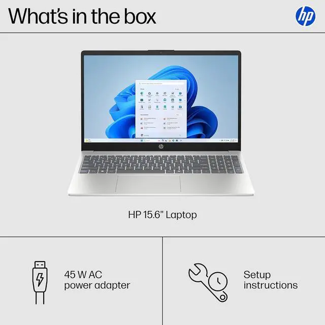 Alt view image 6 of 6 - HP 15.6 inch Laptop HD Touchscreen Display| AMD Ryzen 3 7320U(Beat Intel Core i5-1155G7)| AMD Radeon Graphics | Webcam|  8GB RAM DDR5 | 1024GB SSD  | Windows 11 Pro | Bundle with Office 2021