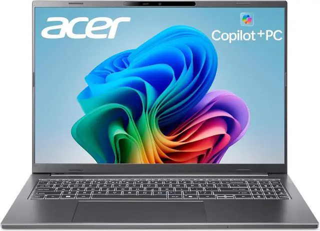 Alt view image 2 of 6 - Acer Aspire 16" WUXGA (1920 x 1200) AI Copilot Touchscreen Laptop|Snapdragon X X1-26-100|Qualcomm Adreno GPU Graphics|Backlit|Grey| 16GB RAM DDR5 | 1024GB SSD |Windows 11 Home |Bundle with Stylus Pen