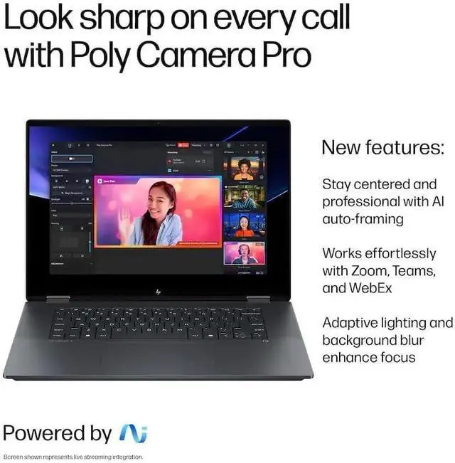 Alt view image 6 of 6 - HP OmniBook X Flip Copilot+ PC 16 WUXGA 2-in-1 Touchscreen Laptop|Intel Core Ultra 7 256V|Intel Arc 140V Graphics|Backlit| 16GB RAM DDR5 | 1024GB SSD |Windows 11 Home |Bundle with Stylus Pen