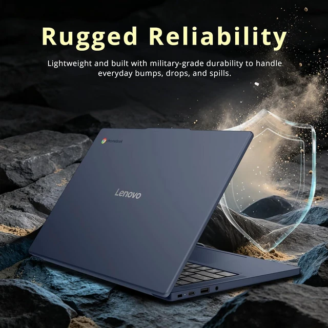Alt view image 6 of 6 - Lenovo IdeaPad Slim Chromebook 14" WUXGA Touchscreen Laptop|MediaTek Kompanio 540|Integrated Graphics|Webcam|Blue| 4GB RAM | 64GB SSD |Chrome OS |Bundle with Stylus Pen