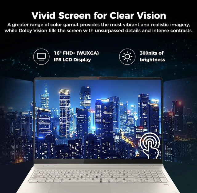 Alt view image 2 of 5 - Lenovo Yoga 7a 2-in-1 16 WUXGA LCD Touchscreen Laptop|AMD Ryzen AI 5 430|AMD Radeon Graphics|Backlit|Fingerprint| 16GB RAM DDR5 | 512GB SSD |Windows 11 Pro |Bundle with Stylus Pen