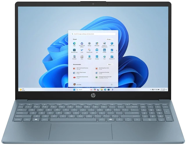 Main image of HP 15.6 inch HD Windows Laptop|Intel Processor N250 |Intel UHD Graphics|Office|Blue| 4GB RAM DDR5 | 128GB SSD |Windows 11 Home |Bundle with Wireless Mouse