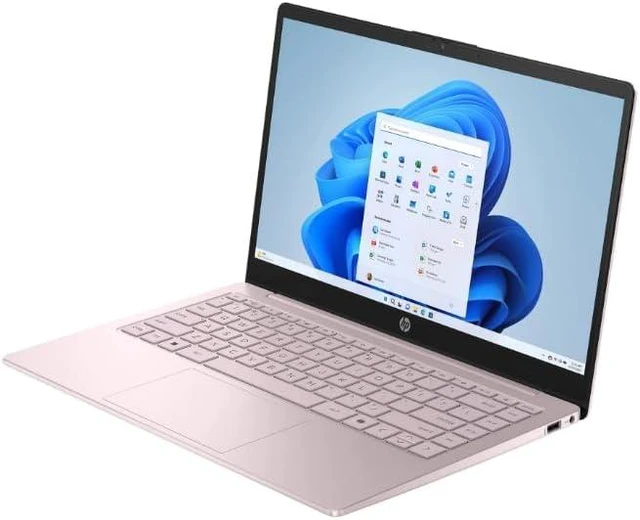 Alt view image 2 of 4 - HP 14 inch HD Windows Laptop|Intel Processor N150 |Intel UHD Graphics|Office|Pink| 4GB RAM DDR5 | 128GB SSD |Windows 11 Home |Bundle with Wireless Mouse