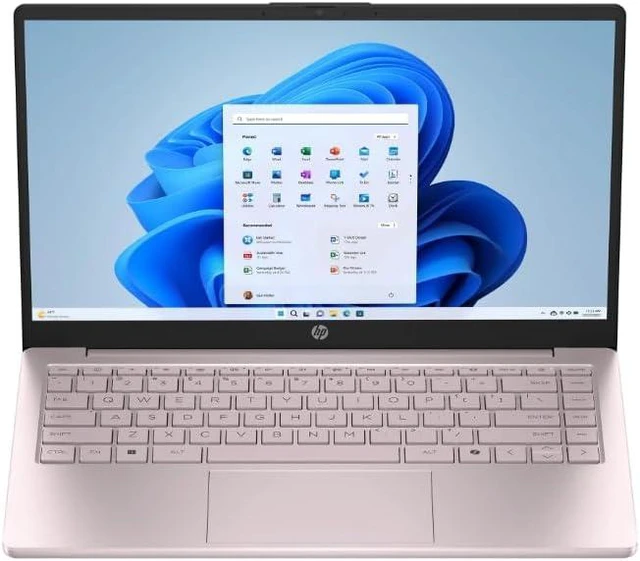 Alt view image 3 of 4 - HP 14 inch HD Windows Laptop|Intel Processor N150 |Intel UHD Graphics|Office|Pink| 4GB RAM DDR5 | 128GB SSD |Windows 11 Home |Bundle with Wireless Mouse
