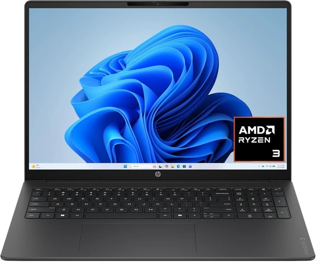 Main image of HP OmniBook 3 16 inch WUXGA touch Laptop PC|AMD Ryzen 3 30|AMD Radeon 610M GPU|Webcam|Mica Silver| 8GB RAM DDR5 | 512GB SSD |Windows 11 Home |Bundle with Stylus Pen