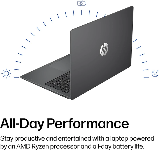 Alt view image 3 of 5 - HP OmniBook 3 16 inch WUXGA touch Laptop PC|AMD Ryzen 3 30|AMD Radeon 610M GPU|Webcam|Mica Silver| 8GB RAM DDR5 | 512GB SSD |Windows 11 Home |Bundle with Stylus Pen