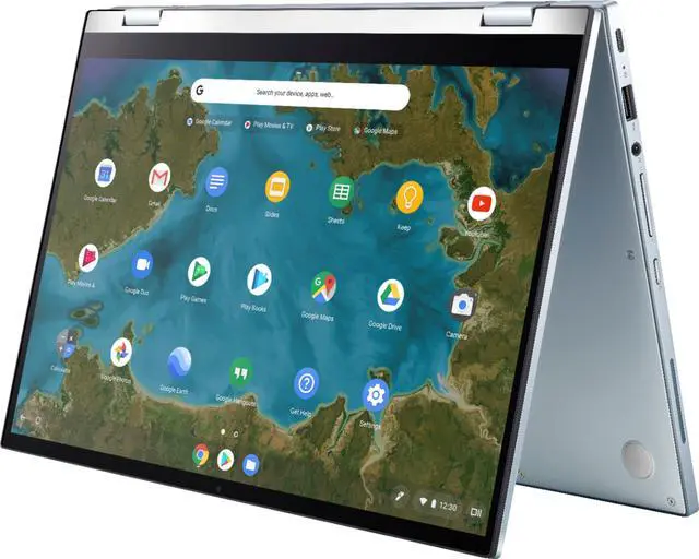 Alt view image 4 of 4 - ASUS 14" 2-1 FHD Touch-screen Laptop | Intel Core m3-8100Y | Intel UHD Graphics 615 | 4GB RAM | 64GB eMMC Flash Memory | Chrome OS | Backlit Keyboard | Bundle Woov Wireless Mouse