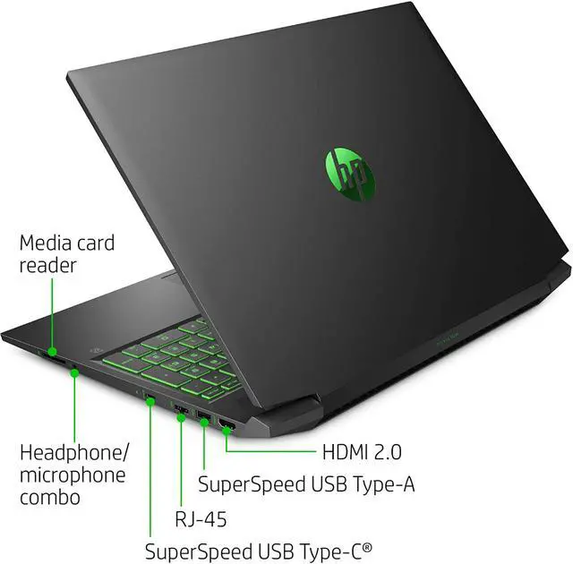 Alt view image 3 of 5 - 2020 HP Pavillion 16.1" Gaming Laptop, Intel 10th Generation Core i5-10300H, 8GB DDR4, 1TB SSD+1TB HDD, NVIDIA GeForce GTX 1660 Ti, Backlit Keyboard, Window 10