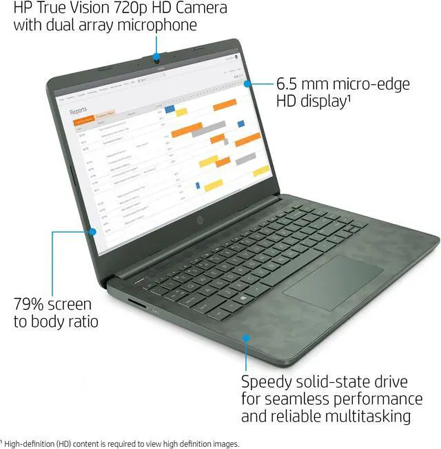 Alt view image 5 of 5 - HP 14" HD Laptop | Intel Core i5-1135G7 | 16GB Memory | 512GB SSD | Windows 10 Home | Digi Camo