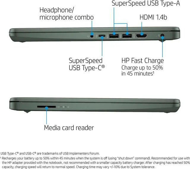 Alt view image 2 of 5 - HP 14" HD Laptop | Intel Core i5-1135G7 | 16GB Memory | 512GB SSD | Windows 10 Home | Digi Camo
