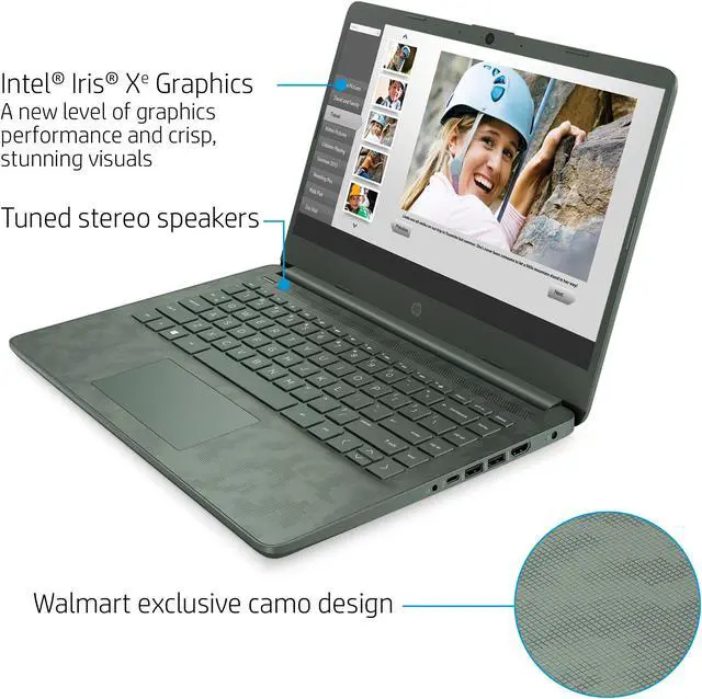 Alt view image 3 of 5 - HP 14" HD Laptop | Intel Core i5-1135G7 | 16GB Memory | 512GB SSD | Windows 10 Home | Digi Camo