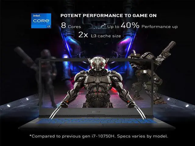 Alt view image 4 of 7 - MSI 15.6" 144Hz FHD 1080p Display Laptop | Intel Core i7-11800H Processor | NVIDIA GeForce RTX 3070 | 32GB RAM | 1TB SSD | Backlit Keyboard | Win10 | Black | Bundle with HDMI Cable