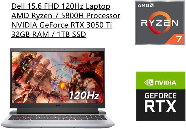 New Dell 15.6 Inch FHD 120Hz LED Laptop AMD Ryzen 7 5800H