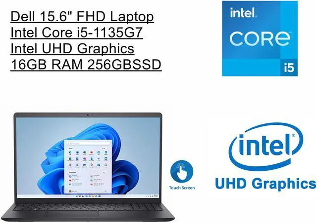Main image of Dell Inspiron 15.6" FHD Touchscreen Anti-Glare LED Laptop | Intel Core i5-1135G7 Processor | 16GB RAM | 256GB SSD | Intel UHD Graphics | Windows 11 Home
