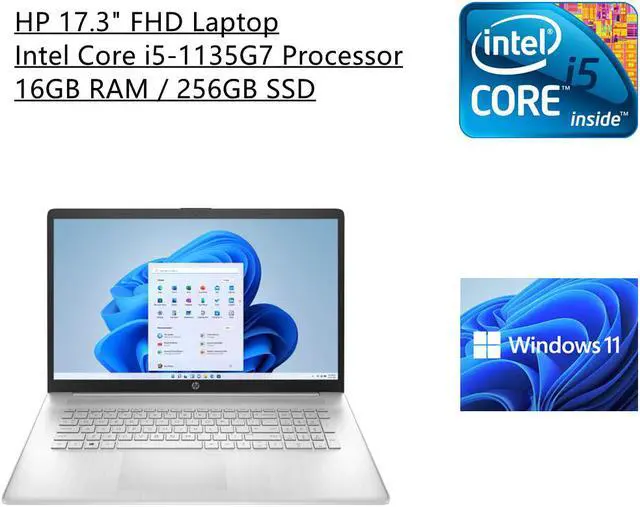 Main image of New HP 17.3" FHD Laptop | 11th Generation Intel Core i5-1135G7 Processor | 16GB RAM | 256GB SSD | Windows 11 Home S Mode