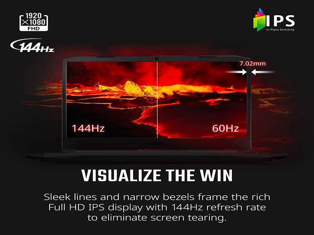 Alt view image 4 of 7 - Acer Nitro 5 15.6" FHD 144Hz IPS Gaming Laptop | Intel Core i7-11800H Processor | NVIDIA GeForce RTX 3050 | 16GB RAM | 1TB SSD | Backlit Keyboard  | Windows 11 | Black | Bundle with Mouse Pad