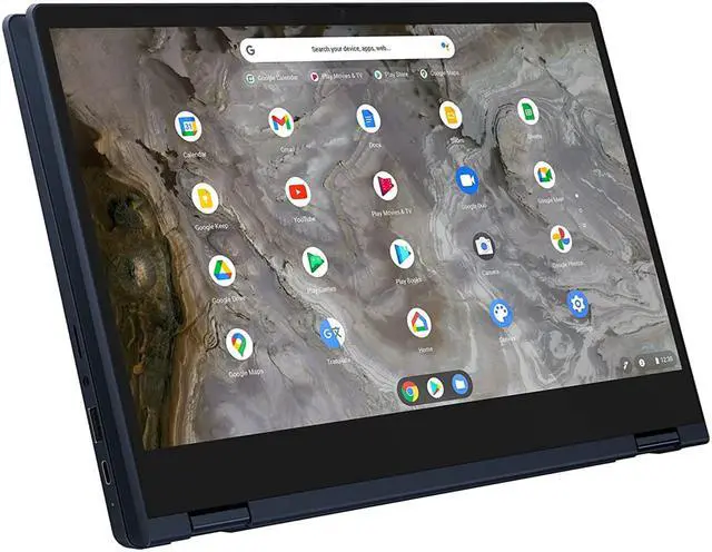 Alt view image 4 of 7 - Lenovo Flex 5i Chromebook 13.3" FHD 2-in-1 Touchscreen Laptop | Intel Core i3 -1115G4 Processor | 8GB RAM | 128GB SSD | ChromeOS | Blue | Bundle with USB3.0 HUB