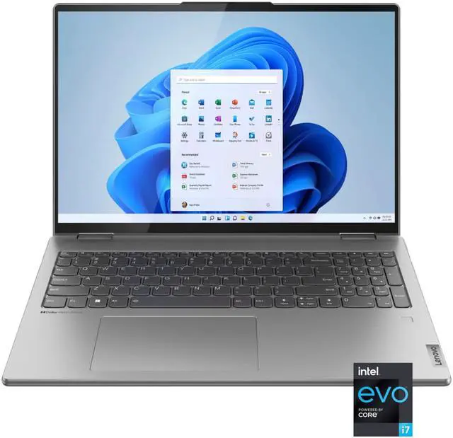 Alt view image 6 of 7 - Lenovo Yoga 7i 2-in-1 16" 2.5K Touch Screen Laptop | Intel Core i7-1260P Processor | 16GB RAM | 1TB SSD | Backlit Keyboard | Fingerprint | Windows 11 Home | Bundle Capacitive Stylus with Magnetic