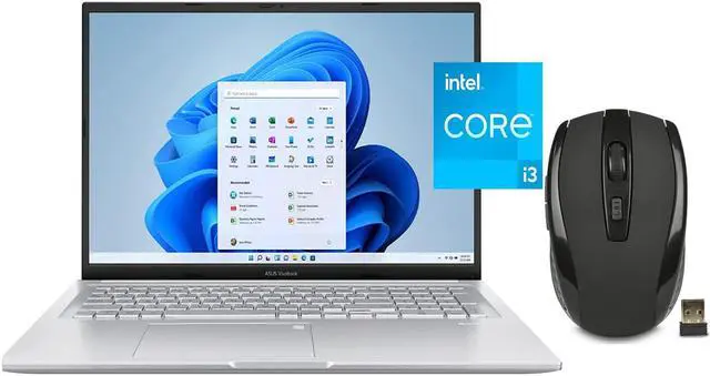 Main image of ASUS VivoBook 17 17.3" FHD High Performance Laptop | Intel Core i3-1220P Processor | 12GB DDR4 RAM | 512GB SSD | Intel UHD Graphics | Fingerprint Reader| Windows 11 Home|with Wireless Mouse Bundle
