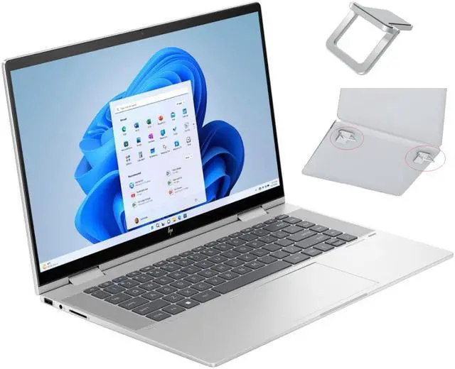 Main image of HP ENVY 2-in-1 15.6" Touch-Screen Laptop | Intel Core i7-1355U Processor | Intel Iris Xe Graphics | 16GB DDR5 RAM | 2TBSSD | Backlit Keyboard | Windows 11 Home | Bundle with  Laptop Stand
