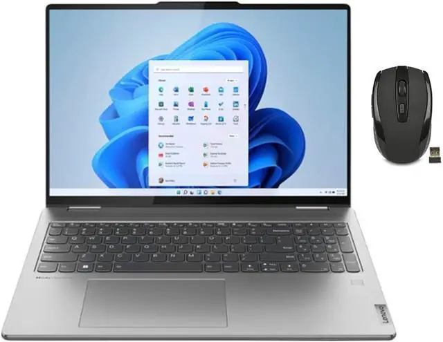 Alt view image 6 of 6 - Lenovo Yoga 7 16" WUXGA 2 in 1 Touch Screen Laptop | AMD Ryzen 5 7535U | AMD Radeon 660M | 8GB DDR5 RAM | 1024GB SSD | Backlit Keyboard | Fingerprint | Windows 11 Home | with Wireless Mouse Bundle