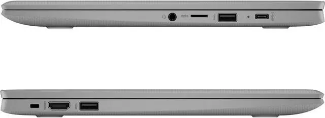 Alt view image 2 of 6 - HP Chromebook 14" HD Laptop | Intel Celeron N4120 | 4GB DDR4 | 64GB SSD | Intel UHD Graphics 600 | Chrome OS | Grey | Bundle with 64GB USB Flash Drive