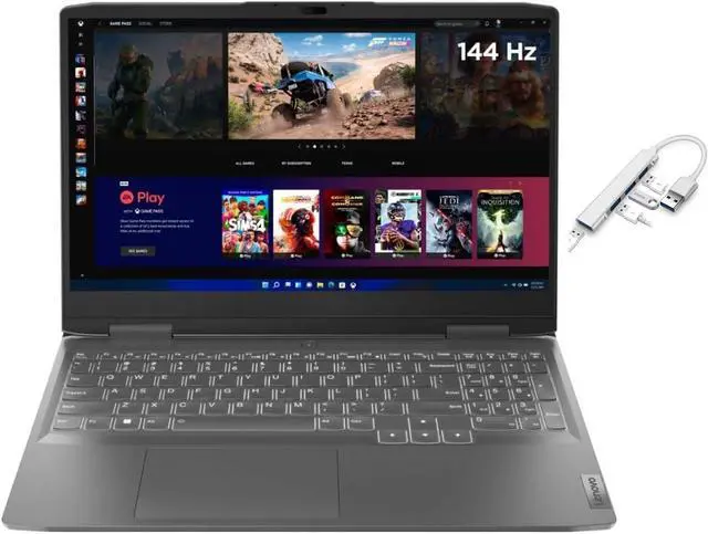 Main image of Lenovo LOQ 15.6" 144Hz FHD Gaming Laptop | 13th Generation Core i5-13420H | 32GB RAM DDR5 | 2TB SSD | NVIDIA GeForce RTX 3050 | Backlit | Windows 11 Home | Bundle with USB 3.0 Hub