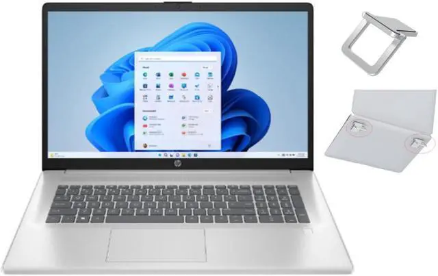 Main image of HP 17.3" FHD Laptop | Intel Core i3-N305 Processor | Intel UHD Graphics | Fingerprint reader |  16GB RAM  | 512GB SSD  | Windows 11 Home | Bundle with  Laptop Stand