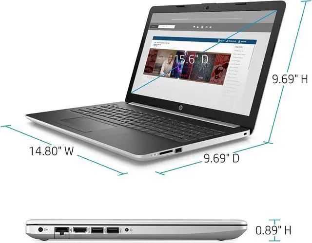 Alt view image 5 of 5 - HP 15.6" HD Touch-Screen Laptop | Intel 8th Generation Core i7| Intel HD Graphics 620| 12GB Memory| 512GB SSD| Windows 10 Home in S mode