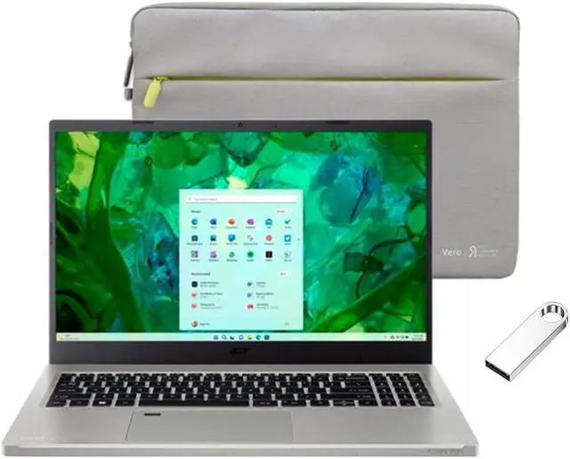 Main image of Acer Aspire Vero 15.6 Full HD Laptop  | Intel Core i5-1335U | Intel Iris Xe Graphics | Backlit | Fingerprint Reader|   8GB RAM DDR5 | 512GB SSD  | Windows 11 Home | Bundle with 64GB USB Flash Drive