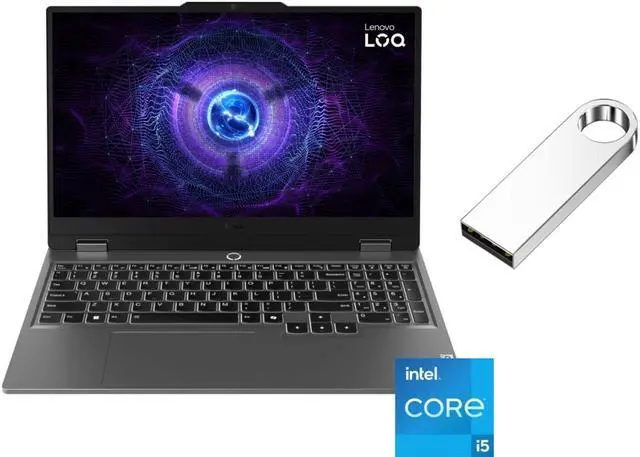 Main image of Lenovo LOQ 15.6" FHD 144Hz Gaming Laptop | Intel Core i5-12450HX | Intel ARC A530M HD Graphics | Backlit | 12GB RAM DDR5 | 512GB SSD | Windows 11 Home | Bundle with 64GB USB Flash Drive