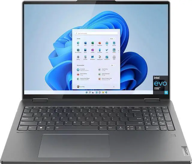 Main image of Lenovo Yoga 7i 2-in-1 16" 2.5K Touch Premium Laptop | Intel Core i5-1240P | Backlit Keyboard | Fingerprint | Windows 11  (Gray, 8GB RAM | 256GB SSD)