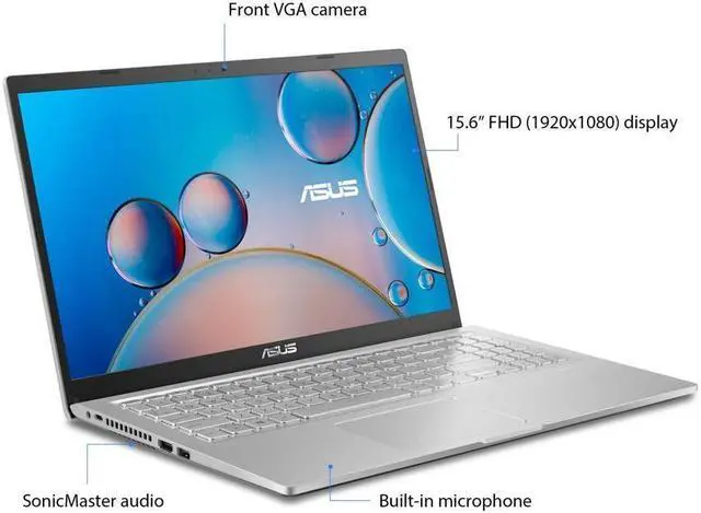 Alt view image 5 of 7 - ASUS Vivobook 15.6 FHD Laptop | AMD Ryzen 3 3250U (Beat i5-1035G1) | AMD Radeon graphics | WIFI | Webcam | 24GB RAM | 128GB SSD | Windows 11 S | Bundle with USB 3.0 Hub