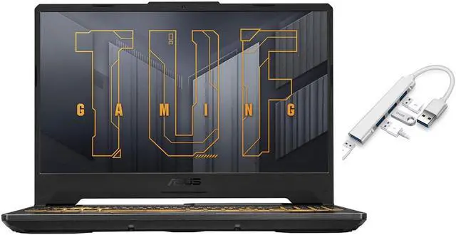 Main image of ASUS TUF Gaming 15.6 FHD 144Hz Gaming Laptop | AMD Ryzen 5 7535HS(Beat i7-1355U) | NVIDIA GeForce RTX 3050 | Backlit | Black| 16GB RAM DDR5 | 1024GB SSD | Windows 11 Home |Bundle with USB 3.0 Hub